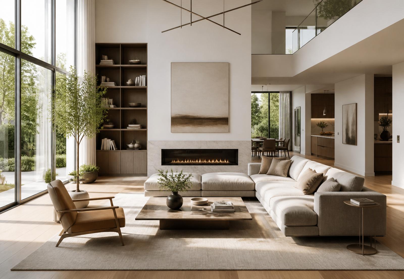 Intérieur contemporain lumineux